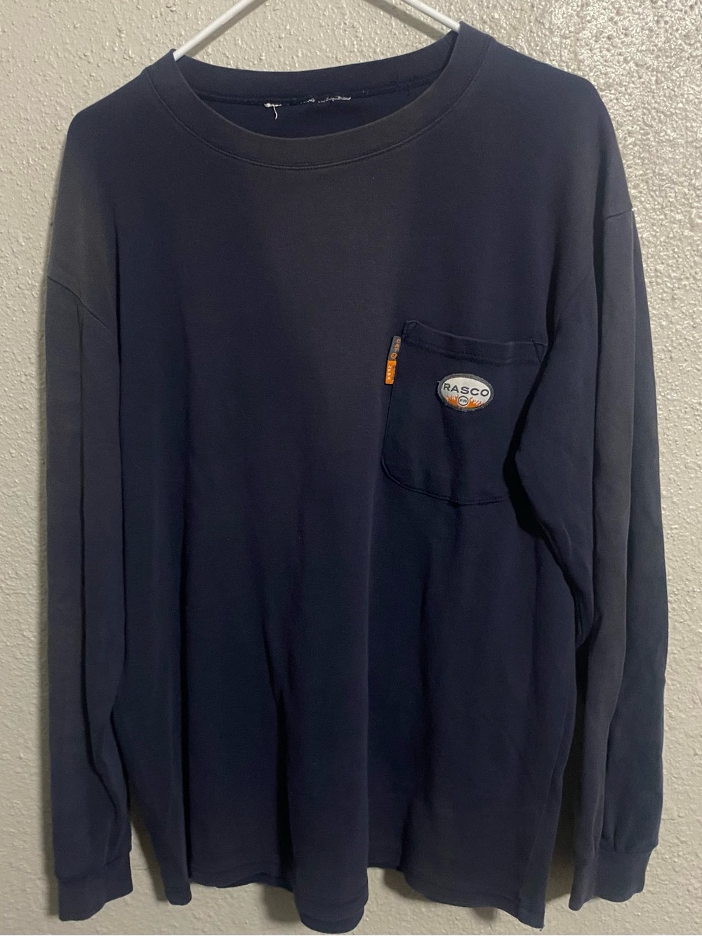 Rasco FR Men’s Long Sleeve Pocket Sweatshirt - Navy
